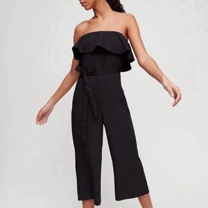 Artizia Babaton Flutter Strapless Wide Leg Jumpsuit
